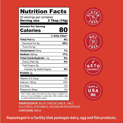Judee’s Blue Cheese Powder, 11.25 oz, Gluten-Free, Nut-Free, Great for Dips, Dressings, Made in USA