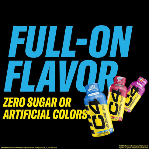 C4 2oz 12pk Frozen Performance Energy Shot - Bomb