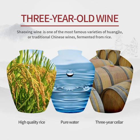 52USA Shaoxing Cooking Wine, 21.64 fl oz, Chinese Asian Cooking Wine, Fermented Rice Wine for Homemade Cooking