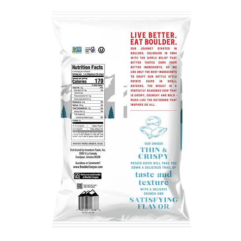 6 OZ Boulder Canyon Thin & Crispy Classic Sea Salt Potato Chips