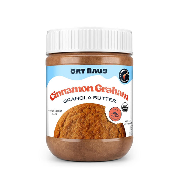 Oat Haus Cinnamon Graham Original Granola Butter | Peanut-free, Almond (Tree-Nut) Free,