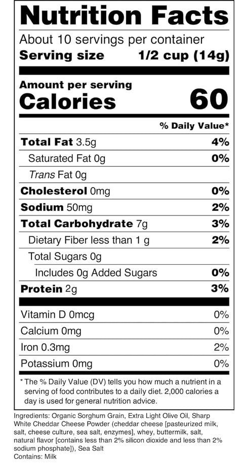 Nature Nate's Extremely Cheezy Popped Sorghum, 5 oz, Gluten Free Snacks, Made In USA