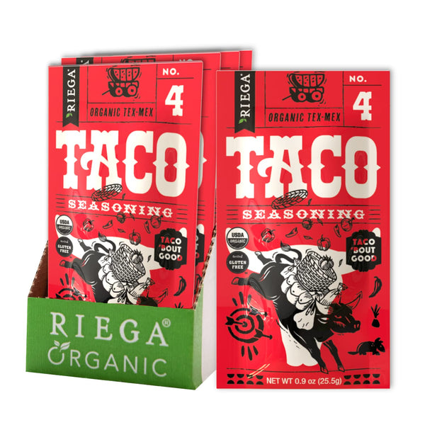 Riega Organic Taco Seasoning, 0.9 Ounce (Pack of 8), Perfect Tex Mex Spice Mix