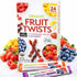Generic Pack, 24 Count, Organic Fruit Twists Snacks, Strawberry Mango and Wildberry Variety Individually Wrapped, No
