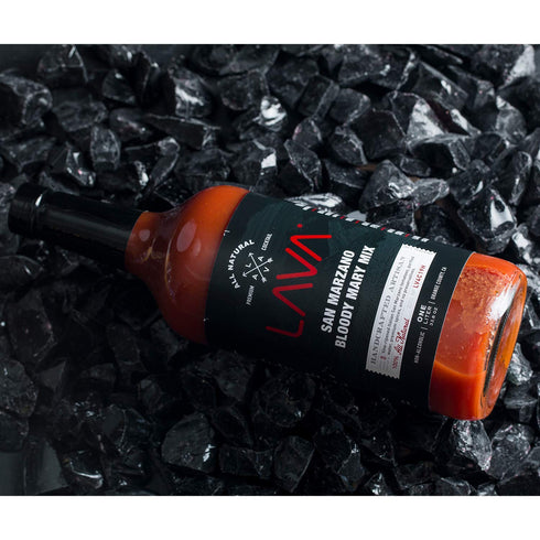 1-Liter (33.8oz) LAVA Premium Bloody Mary Mix made with Italian San Marzano Tomatoes. Gluten Free, Vegan, No Added