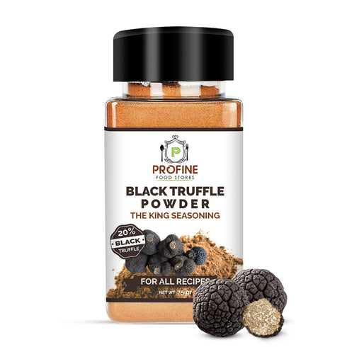 Profine Food Tuber Black Truffle Powder, 75g Pet Container - Organic Truffle Seasoning with 20% Black Truffles