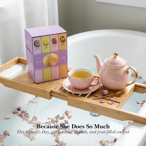 Set 80 4 Set Life Plus Style Gourmet Happy Tea Company Fruit Tea Library Green Tea Assortment Tea Bags Flavors Green