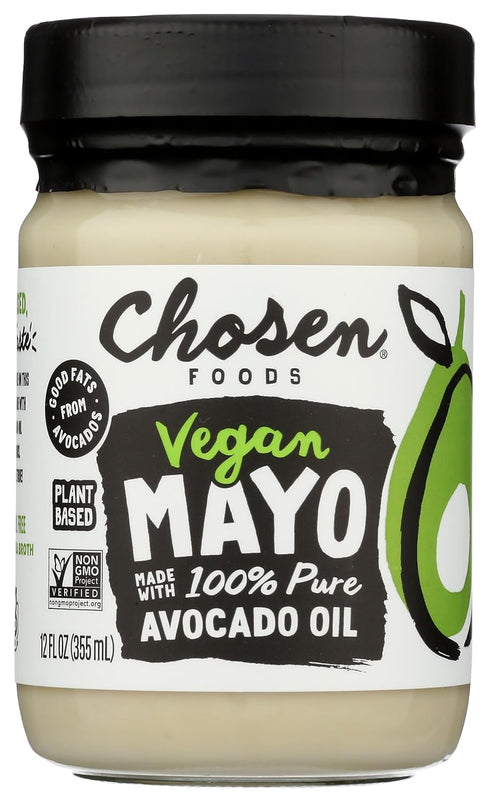 Chosen Foods Classic Vegan Avocado Oil-Based Mayonnaise, Gluten & Dairy Free, Low-Carb,