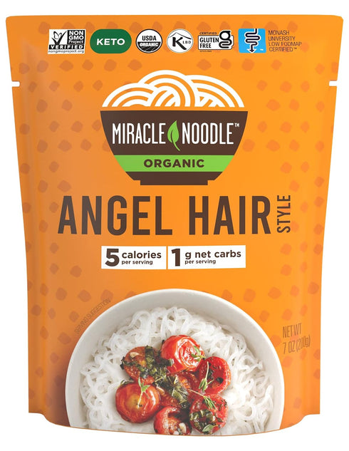 Miracle Noodle Ready to Eat Organic Angel Hair Pasta, 7 Oz (Pack