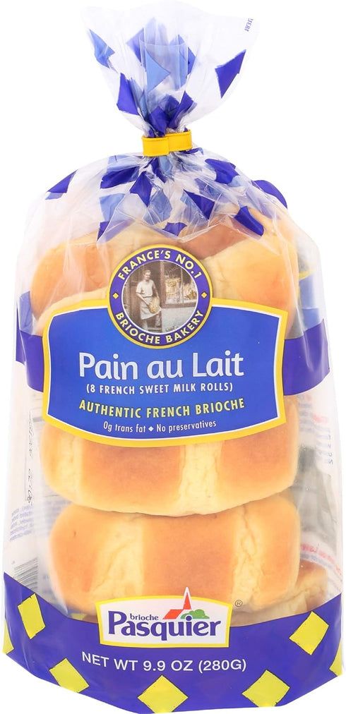 Pasquier Brioche - Authentic French Brioche Pain au Lait Sweet Milk Rolls, 9.9oz