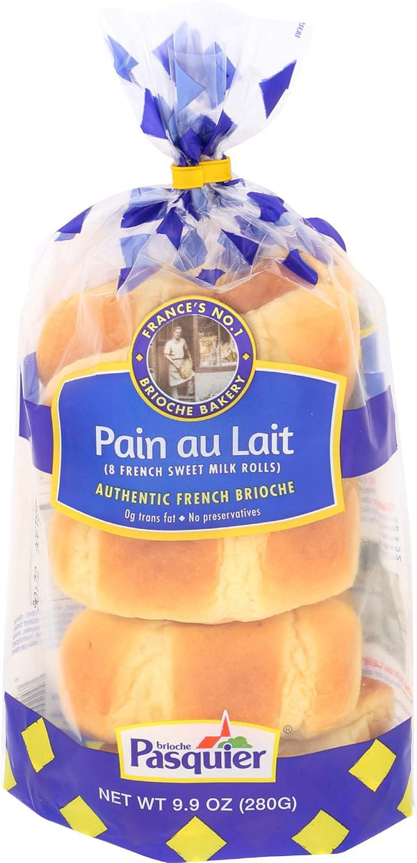 Pasquier Brioche - Authentic French Brioche Pain au Lait Sweet Milk Rolls, 9.9oz