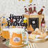 Cheers Cake Topper - Gold Glitter Cheers to 30 40 50 60 Years Birthday Decoration, 7.5x4.6 inches, 1 pcs