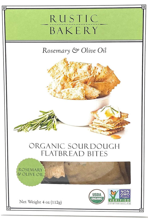 Generic 4 oz Rustic Bakery Crackers Organic Rosemary Sourdough Gourmet Flatbread Bite Size Twice Baked Variety Bundle |