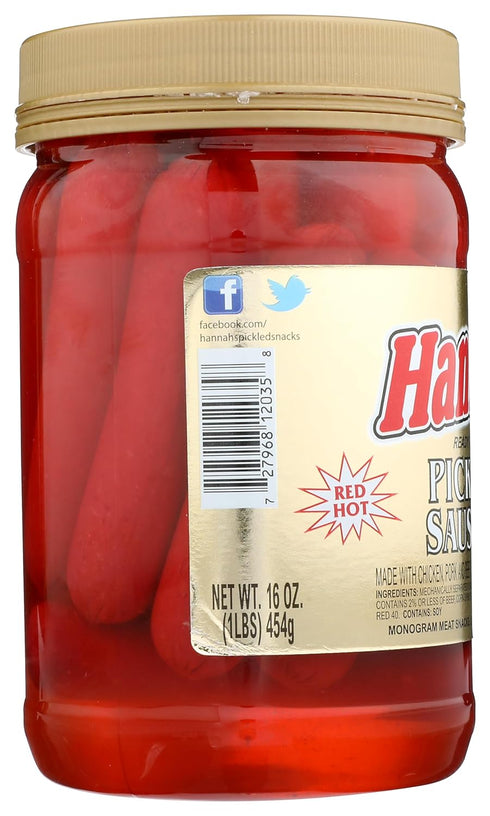 Hannah's 16oz. PICKLED SAUSAGE JAR