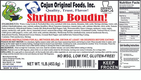 Bodin's (1 lb) Shrimp Boudin