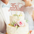 Sumerk 35th Anniversary Cake Topper, 13PCS Rose Gold Glitter Cake Decorations for Wedding Anniversary Celebration Party