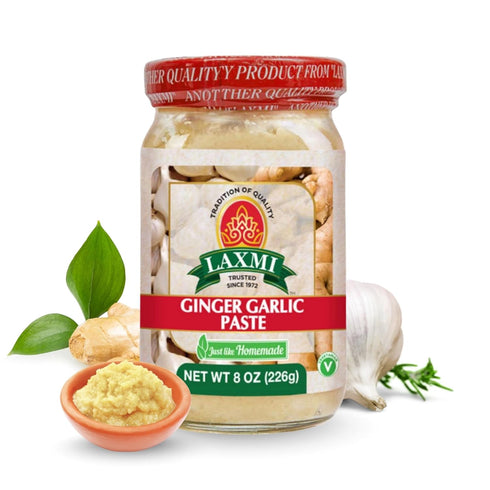 Laxmi Ginger Garlic Paste, 8 oz | Ginger and Garlic Paste in