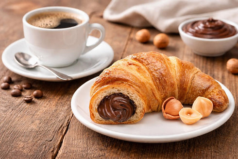 SUNGOODS Pack 18 6 6 6 45g (Pack 18) Croissant Variety Individually Wrapped Croissants, Chocolate Hazelnut, Chocolate