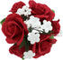 Global Sugar Art Garden Rose Sugar Cake Flowers Topper Bouquet, Red with