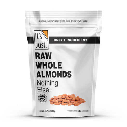 It's Just! Raw Whole Almonds - Unsalted, Premium Quality, Grown in California