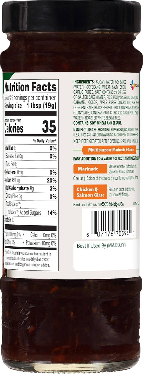 1.05 (Pack 6), (00056033) bibigo Korean Bbq Sauce, Original, Pound
