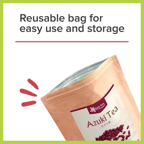 Visit the Store 40 Onkatsu Farm Azuki Bean Premium Japanese Tea Bags, Rich Nutty Flavor, Hot or Iced, Caffeine Free