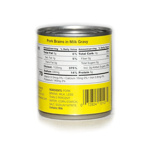 Rose 7 oz. (189g) Pack 6 Pork Brains, of Bundled with a JFS Recipe Card