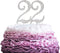 22 Years Birthday Cake Topper - Crystal Rhinestone 22nd Wedding Anniversary or 22 Years Old Decoration