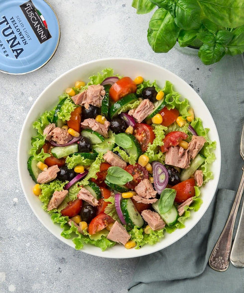 5.6oz (6 Pack) Tuscanini Italian Solid Light Yellowfin Tuna in Water | Gluten Free, Soy Free, Mineral Enriched, Kosher