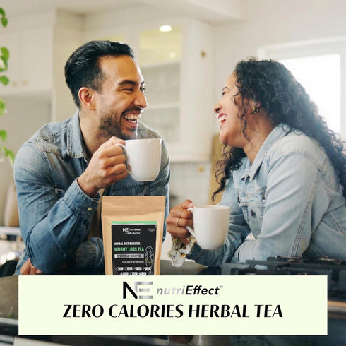 7-Herb 50 NutriEffect Weight Loss Detox Tea Rooibos & Nettle Herbal Slim Tea for Metabolism Support, Bloating Relief
