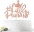 A Little Princess Cake Topper - Happy Birthday Decor for Girls, Baby Shower/Gender Reveal, Rose Gold Glitter