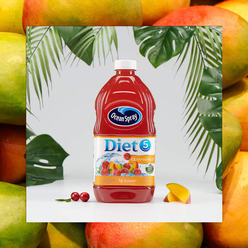 64 Oz (Pack 1) Ocean Spray Diet Cran-Mango Cranberry Mango Juice Drink, Fl Bottle
