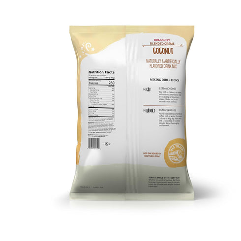 3.5 (Pack 1) Big Train Dragonfly Coconut Blended Crme Beverage Mix, Pound