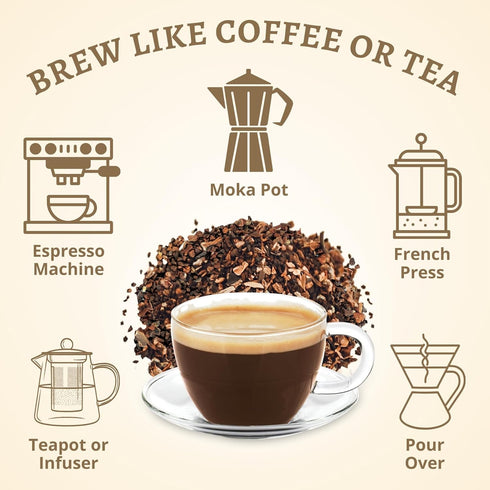 50 6oz. DelighTeas Organic Coffee Alternative | Ayurvedic Herbal Chicory Dandelion Coffee | Coffee Substitute | USDA