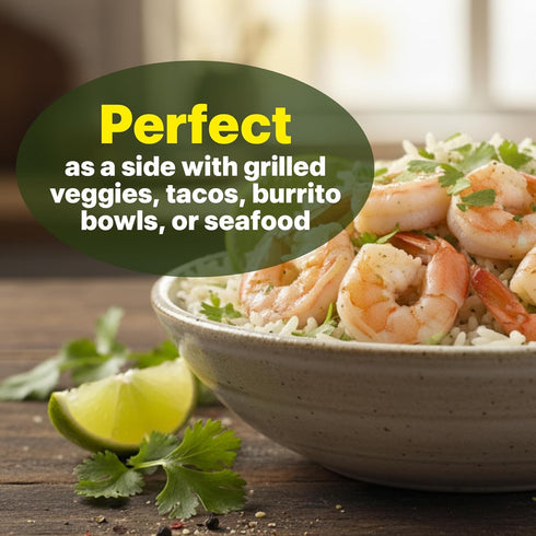 8g 6g 7 1.5 8.8 oz Pack 6 Reganic Cilantro & Lime Rice Pouch, USDA Organic, Zesty Global Flavor, Protein & Fiber, Made