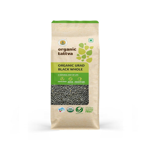 Organic Tattva, Organic Unpolished Urad Dal Black Whole, 500g