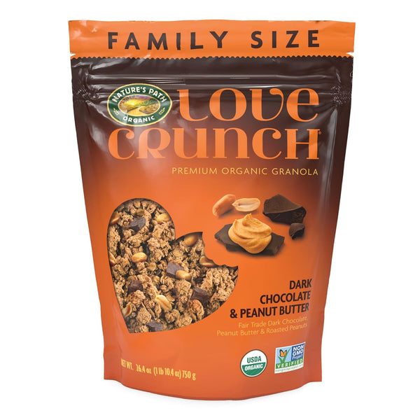 Love Crunch Organic Dark Chocolate & Peanut Butter Granola, 26.4 oz (Pack