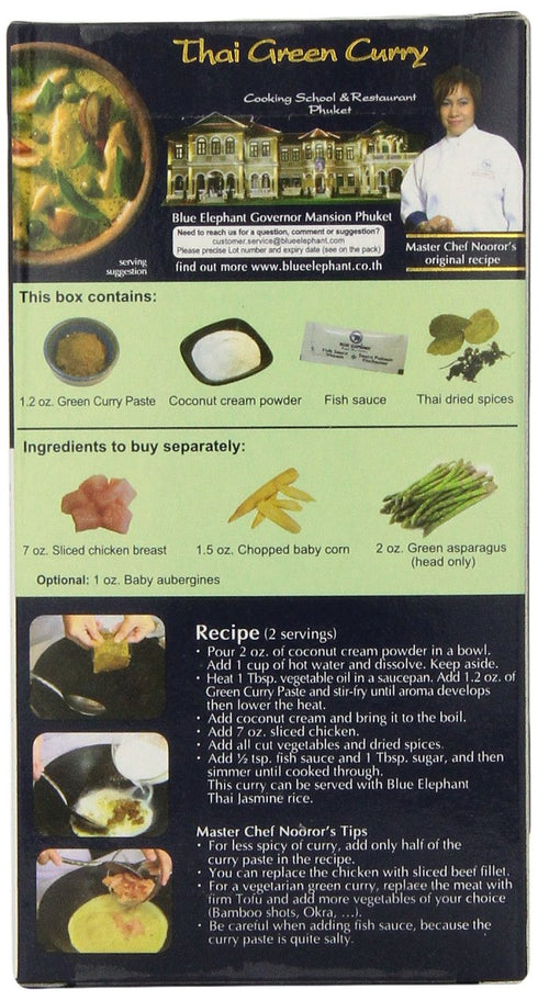 3.3 Blue Elephant Royal Thai Cuisine, Green Curry, Ounce
