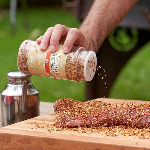 Frugoni Asado All-Purpose Rub. This Argentine Salmuera will add amazing flavor to any cut of beef, pork, poultry, fish