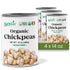 Food to Live Organic Canned Chickpeas, 14 oz (Pack of 4) -
