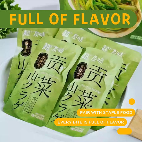 Generic 100g/3.52oz Pack 5 Spicy Cold Vegetable Salad Gongcai | Crispy Savory Snack | Ready to Eat | Versatile Side