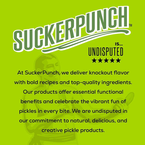 2oz, 12ct Suckerpunch Electrolyte Pickle Juice Shot, Leg and Muscle Cramp Relief, Sports Drink, Low Calorie, Gluten