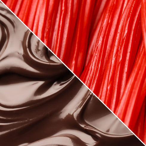 5 lbs Chocolate Covered Strawberry Licorice Bits by Its Delish, Bag Bulk | Strawberry Licorice Bites Coated in Dark