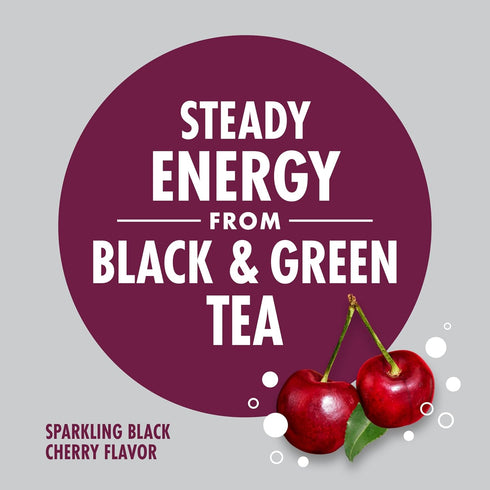 V8 +ENERGY 11.5 OZ 4 Count (Pack 6) Black Cherry Energy Drink, Made with Real Vegetable and Fruit Juices, FL Can