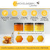 Mickelberry Set 3 (33oz) Gardens Honeybee Flight Gift Jar Honey Flight Featuring Wildflower & Blackberry Honeys Pure