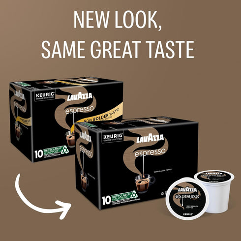 60-Count (6 Packs 10) Lavazza Espresso, Single-Serve Keurig K-Cup Pods, Medium Roast Coffee, Box
