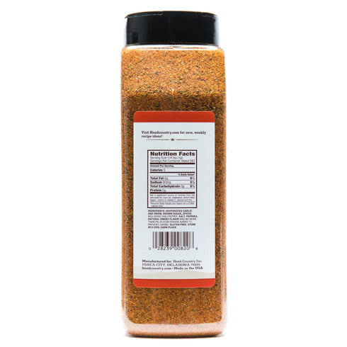 Head Country Bar-B-Q Championship Seasoning, Original | Gluten Free, MSG Free Barbecue Seasoning | Bold & Herbal Dry Spice Rub To Boost The Flavor Of All Your BBQ Favorites | 26 Ounce, Pack of 1