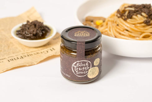 VIGOROUS MOUNTAINS Black Truffle Paste, 3.17 oz Vegan Pesto Pasta Sauce