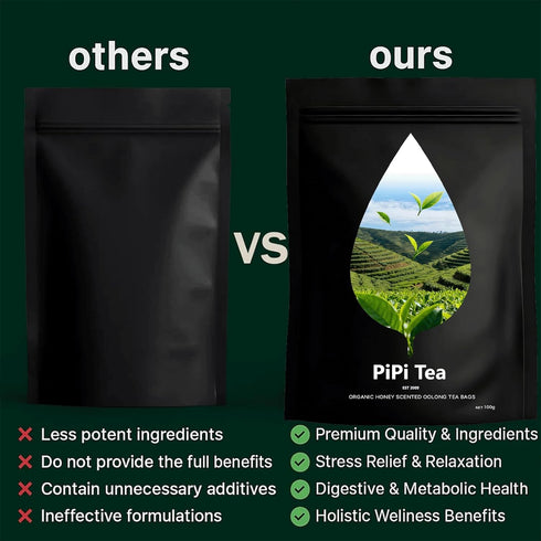 PIPI TEA 4g*25 (1) Oolong,Pipi Oolong Tea, Extra Value Bags Selected Tea Leaves, Cortisol & Calming Tea for Stress