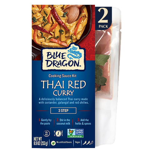 Blue Dragon 3 Step Thai Red Curry Kit - 8.9 oz (Pack